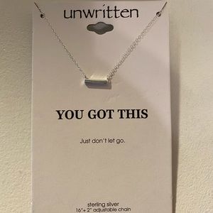 NWT Sterling Silver Bar Necklace